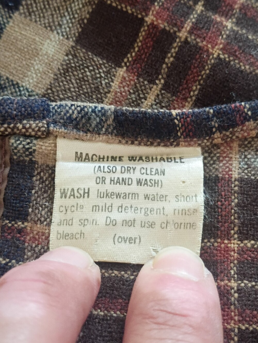 Pendleton Plaid Wool Shirt — Brown/Beige Check - Picture 5 of 6